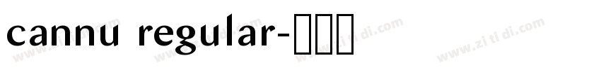 cannu regular字体转换